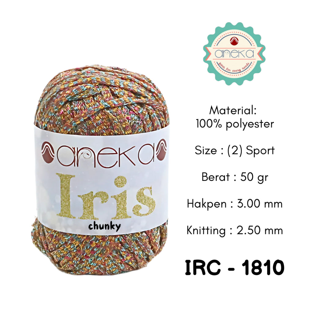 KATALOG - Benang Rajut Iris Chunky / Glitter Yarn Crochet Knitting