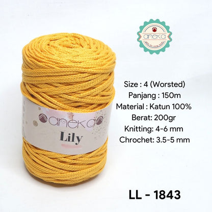 KATALOG - Benang Rajut Lily / Lili / Tambang / Macrame Cotton Rope Yarn
