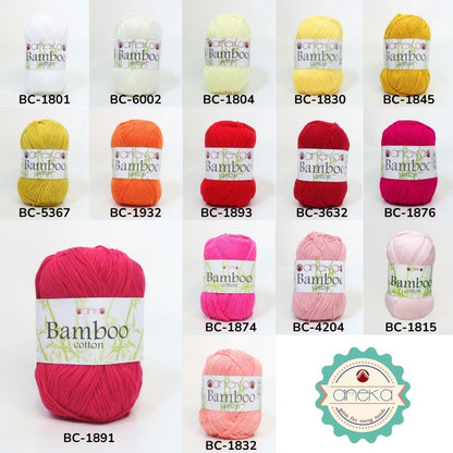 KATALOG - Benang Rajut Katun Bambu / Bamboo Soft Cotton Crochet Knittin Yarn - Part 1