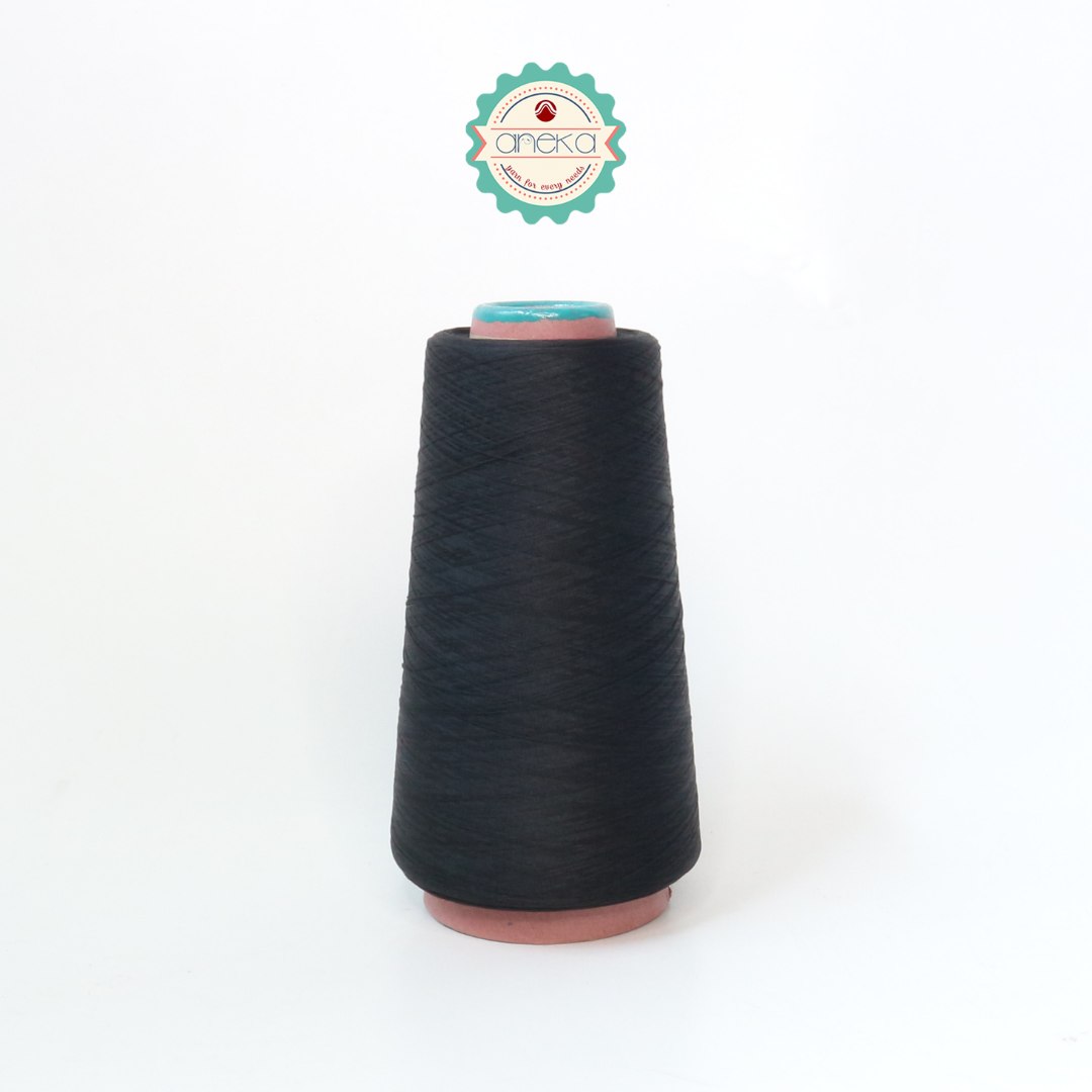KATALOG - [180gr] Benang Obras Polyester Warna Putih / Hitam