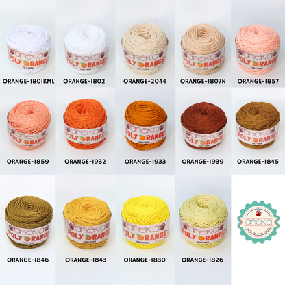 KATALOG - Benang Rajut Poly Orange / PolyThick / Polyester Crochet Knitting Yarn