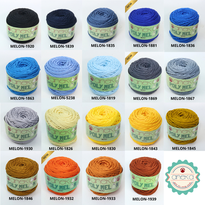 KATALOG - Benang Rajut Poly Melon Big Ply /  Polyester Crochet Knitting Yarn