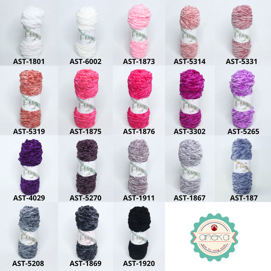 CATALOG - Aster Bludru Knitting Yarn / Velvet Knitting Yarn PART 1