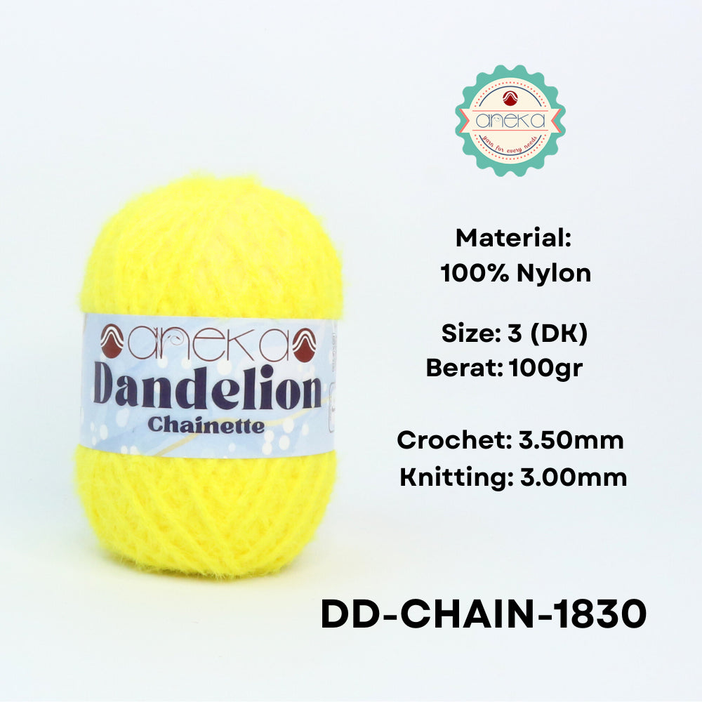 KATALOG - Benang Rajut Knitting Dandelion Chainette / Crochet Yarn Nylon / Nilon