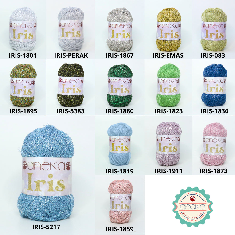KATALOG - Benang Rajut Iris Glitter / Crochet Knitting Yarn