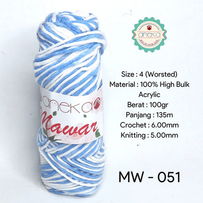 KATALOG - Benang Rajut Mawar / Soft Acrylic Yarn / 8 ply Milk Cotton Worsted / Katun Susu Sembur Mix PART 2