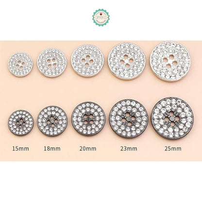 ANEKA - [5PCS] Kancing Baju Permata Mewah / Diamond Button Premium