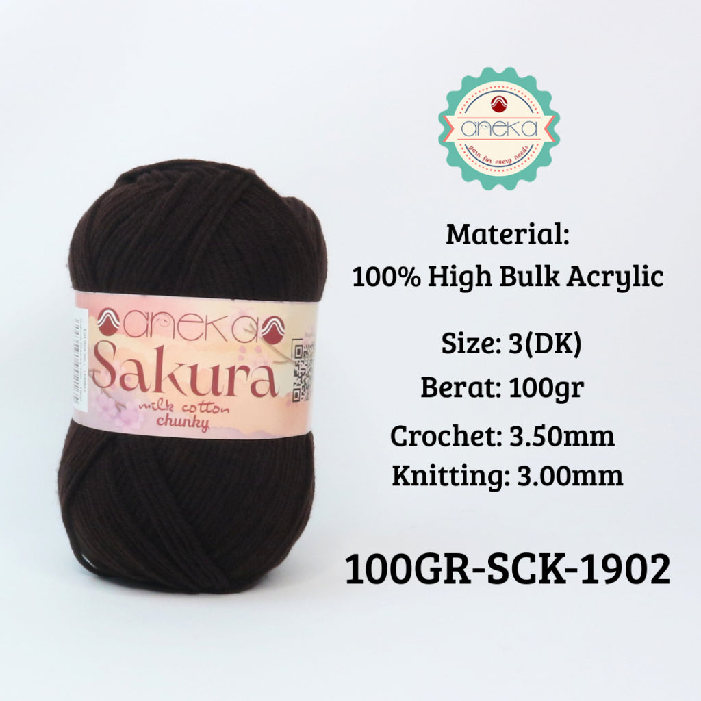 KATALOG - Benang Rajut Sakura Chunky 5 Ply 100gr / Crochet Knitting Yarn