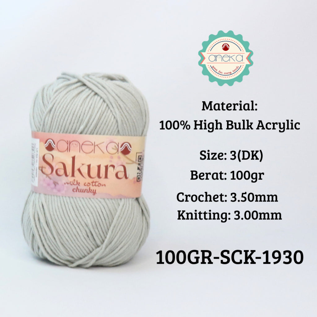 KATALOG - Benang Rajut Sakura Chunky 5 Ply 100gr / Crochet Knitting Yarn