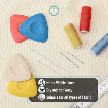 ANEKA - Kapur Jahit Segitiga / Penanda Jalur Jahit Kain Baju / Triangle Tailors Chalk Sewing Fabric