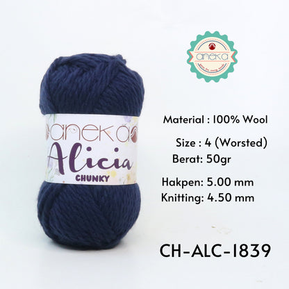 KATALOG - Benang Rajut Alicia Chunky / Wool / Wol Crochet Knitting Yarn