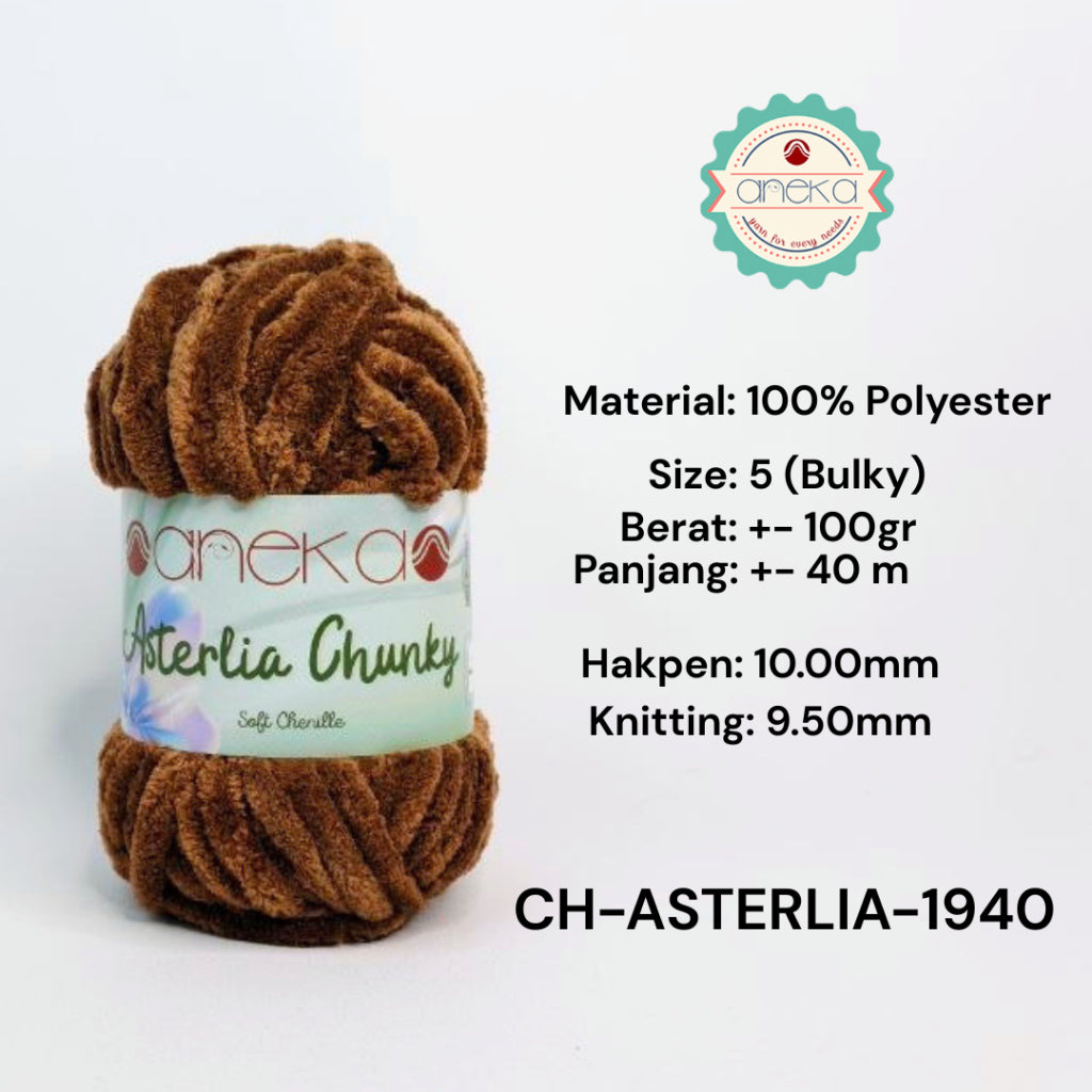 KATALOG - Benang Rajut Asterlia Chunky / Soft Chenille / Crochet Knitting Yarn