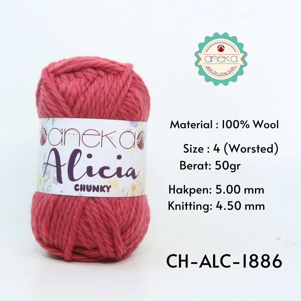 KATALOG - Benang Rajut Alicia Chunky / Wool / Wol Crochet Knitting Yarn