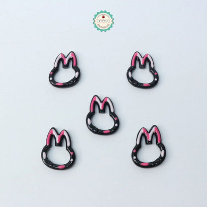 ANEKA - [5PCS] Kait Carabiner Bentuk Kelinci Polkadot / Keychain Rabbit Colorfull