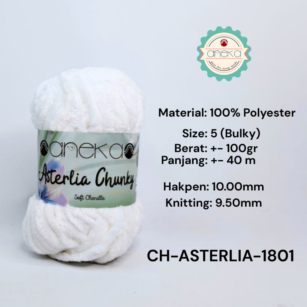 KATALOG - Benang Rajut Asterlia Chunky / Soft Chenille / Crochet Knitting Yarn