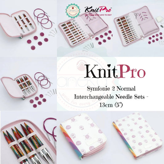 KNITPRO - Symfonie 2 Normal Interchangeable Needle Sets - 13cm (5”) / Alat Rajut Knitting