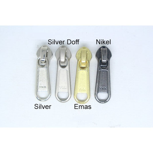 KATALOG - [2PCS] Kepala Resleting YKK No. 5 Emas / Silver
