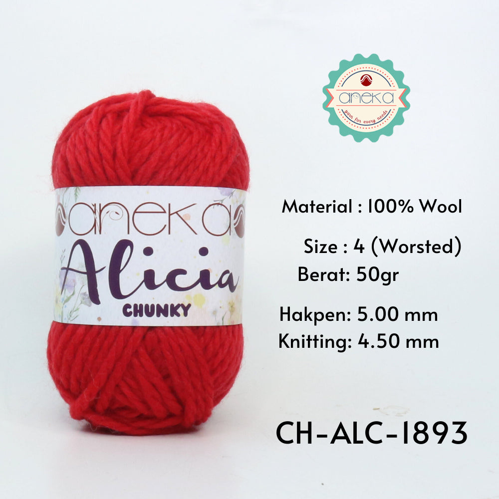 KATALOG - Benang Rajut Alicia Chunky / Wool / Wol Crochet Knitting Yarn