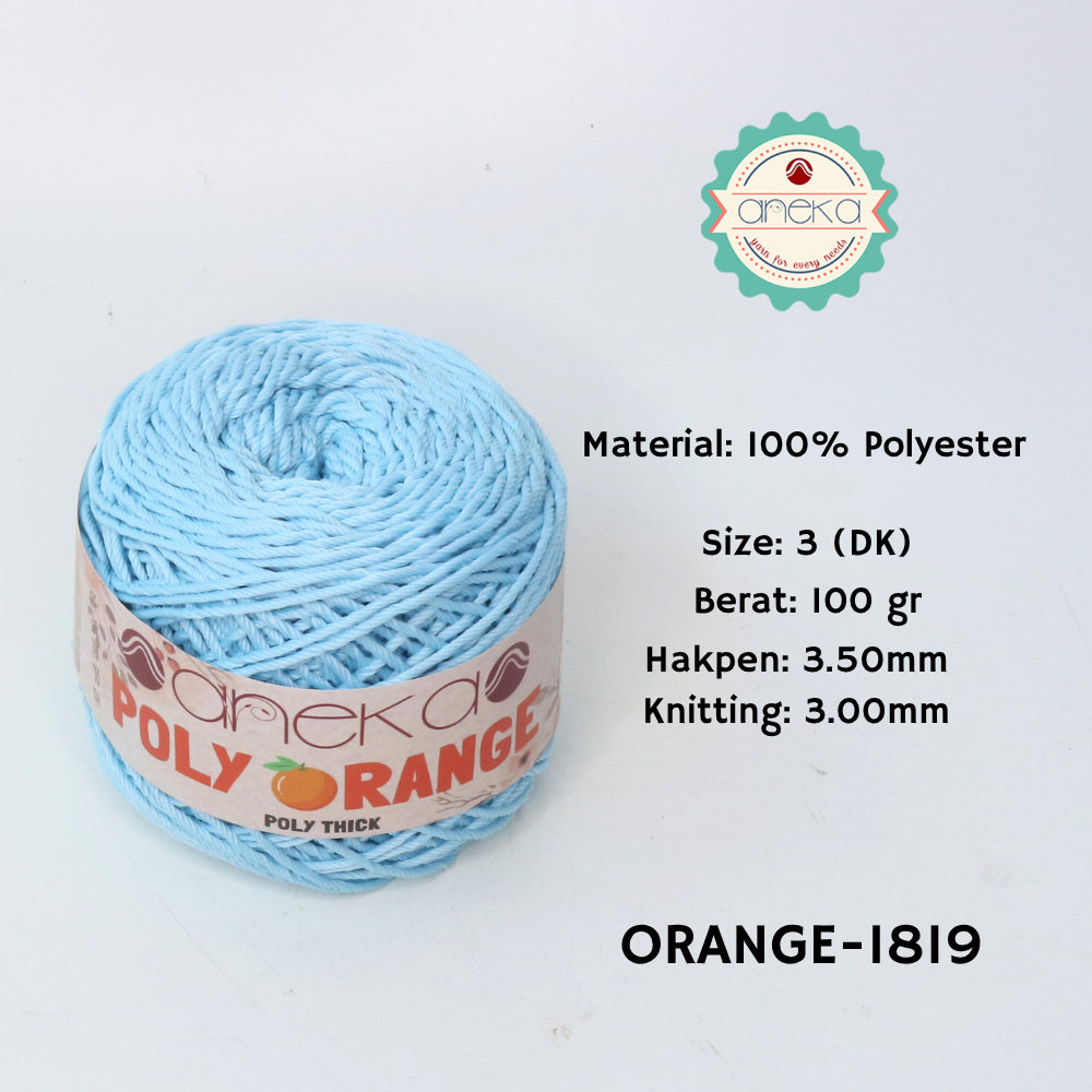 KATALOG - Benang Rajut Poly Orange / PolyThick / Polyester Crochet Knitting Yarn