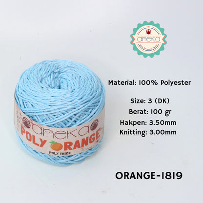 KATALOG - Benang Rajut Poly Orange / PolyThick / Polyester Crochet Knitting Yarn