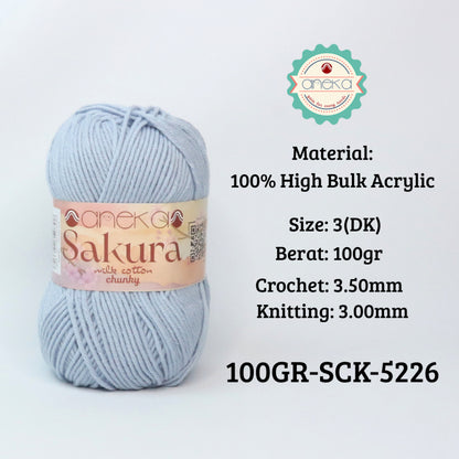 KATALOG - Benang Rajut Sakura Chunky 5 Ply 100gr / Crochet Knitting Yarn