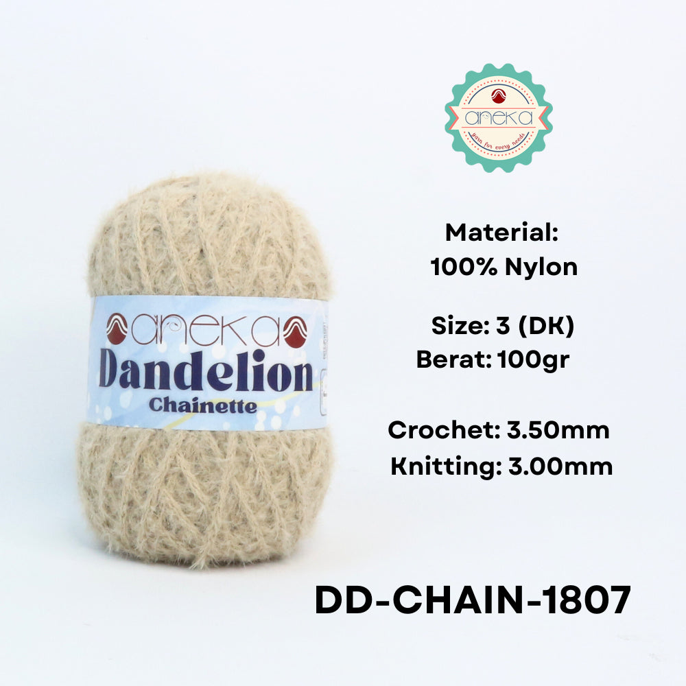 KATALOG - Benang Rajut Knitting Dandelion Chainette / Crochet Yarn Nylon / Nilon