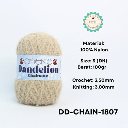 KATALOG - Benang Rajut Knitting Dandelion Chainette / Crochet Yarn Nylon / Nilon