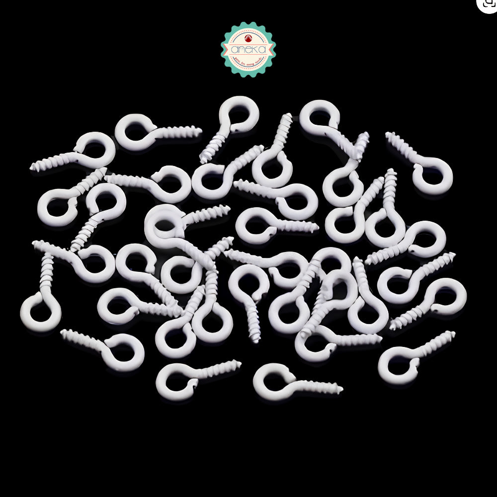 KATALOG - [100 PCS] Paku Ulir Warna / / Pin Mata / Sekrup Kecil Berulir / Screw Eye Hook