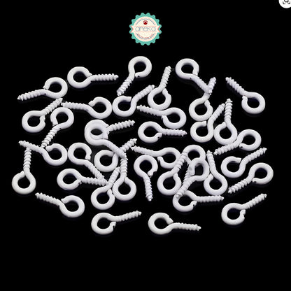 KATALOG - [100 PCS] Paku Ulir Warna / / Pin Mata / Sekrup Kecil Berulir / Screw Eye Hook