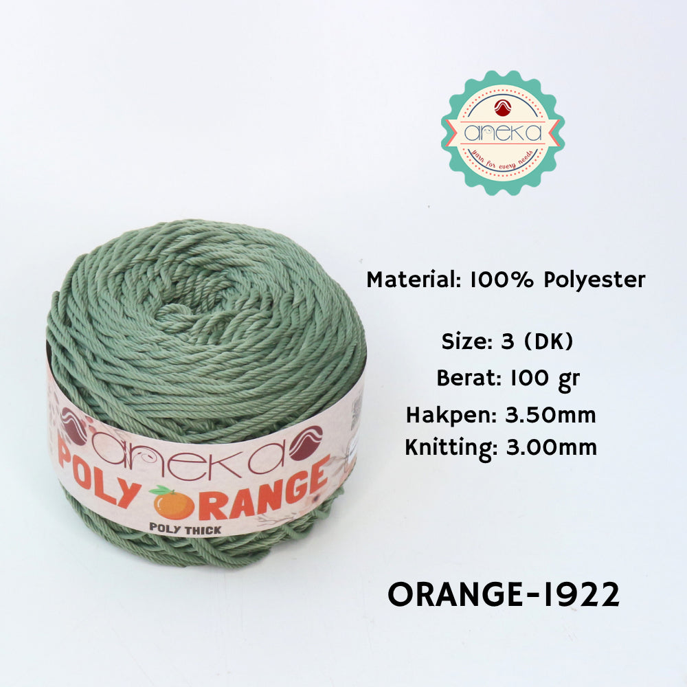 KATALOG - Benang Rajut Poly Orange / PolyThick / Polyester Crochet Knitting Yarn