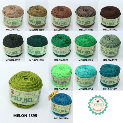 KATALOG - Benang Rajut Poly Melon Big Ply /  Polyester Crochet Knitting Yarn