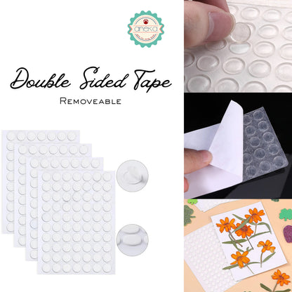 ANEKA - [100 PCS / 1 LEMBAR] Perekat Bulat Bening Serbaguna / Double Tape Sided Stickers Removable Round / Self-Adhesive Clear Dots Cushion Protective Pads