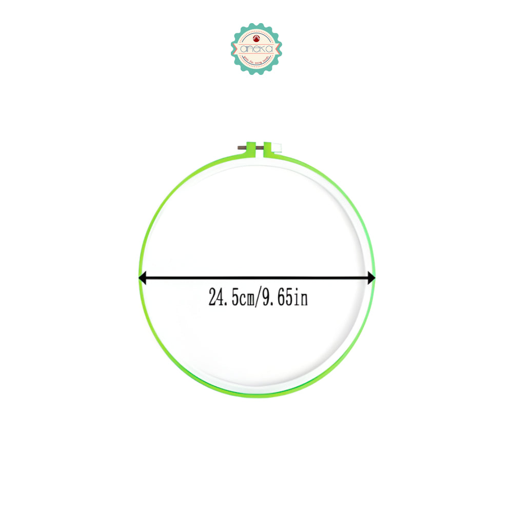 KATALOG - Pemidangan Plastik Bulat Warna-Warni / DIY Frame Embroidery Hoops Rings Needlecraft