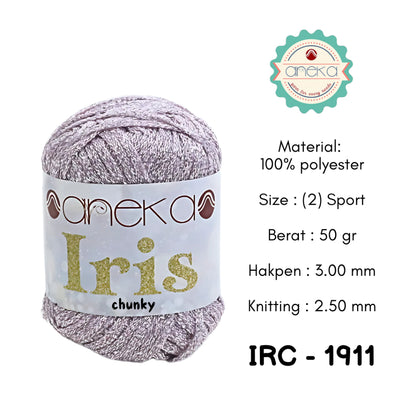 KATALOG - Benang Rajut Iris Chunky / Glitter Yarn Crochet Knitting