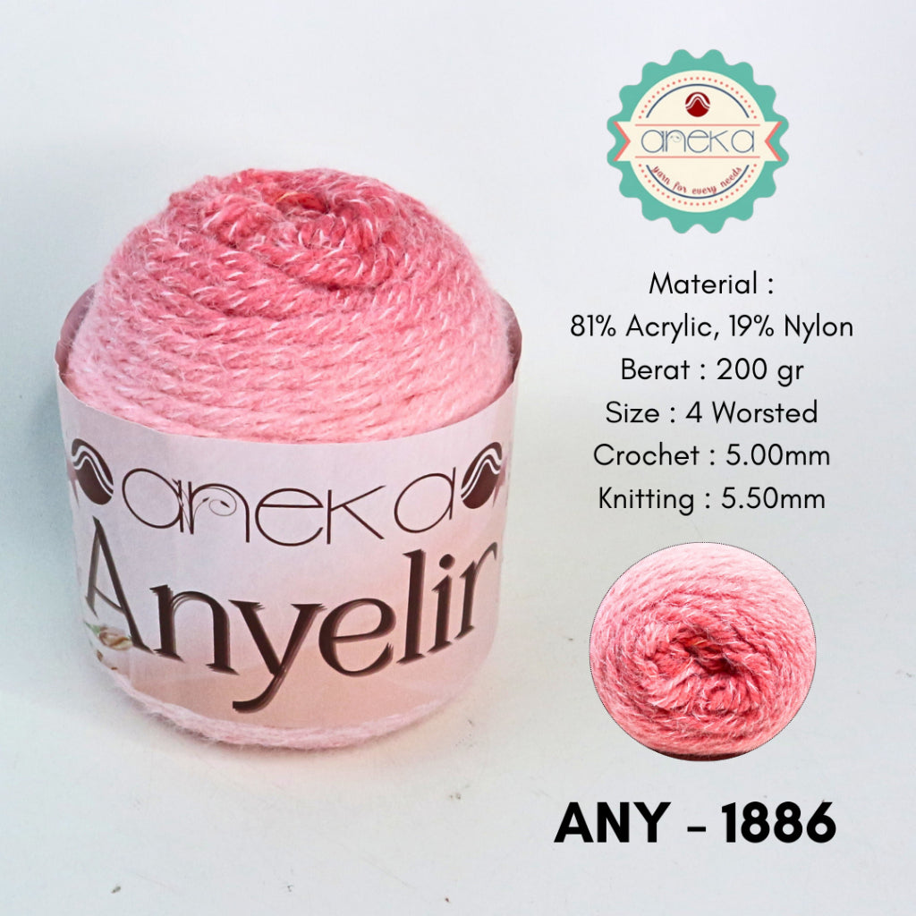 KATALOG - Benang Rajut Knitting Anyelir / Acryllic Nylon Yarn / Soft