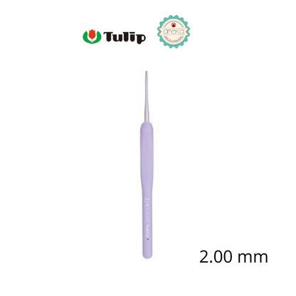 TULIP - [PCS] Alat Rajut Hakpen Etimo Murasaki /  Lavender Crochet Hook with Cushion Grip