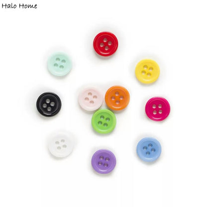ANEKA - [5pcs] Kancing Jahit Resin Bulat