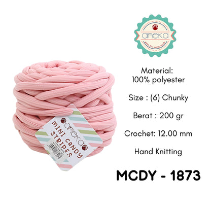 KATALOG - Benang Rajut Mini Candy Stripes / Chunky Crochet Knitting Yarn