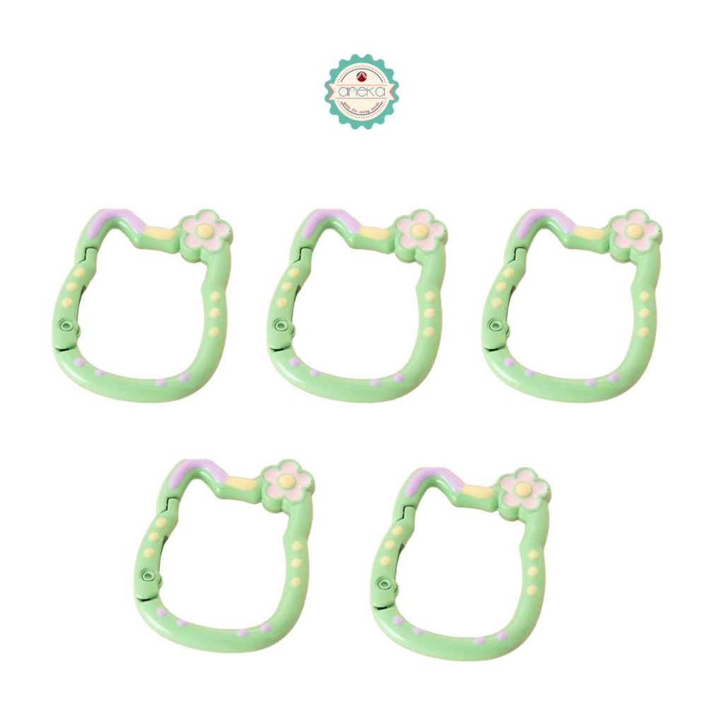 ANEKA - [5PCS] Kait Carabiner Hello Kitty Warna / Keychain Hook Premium