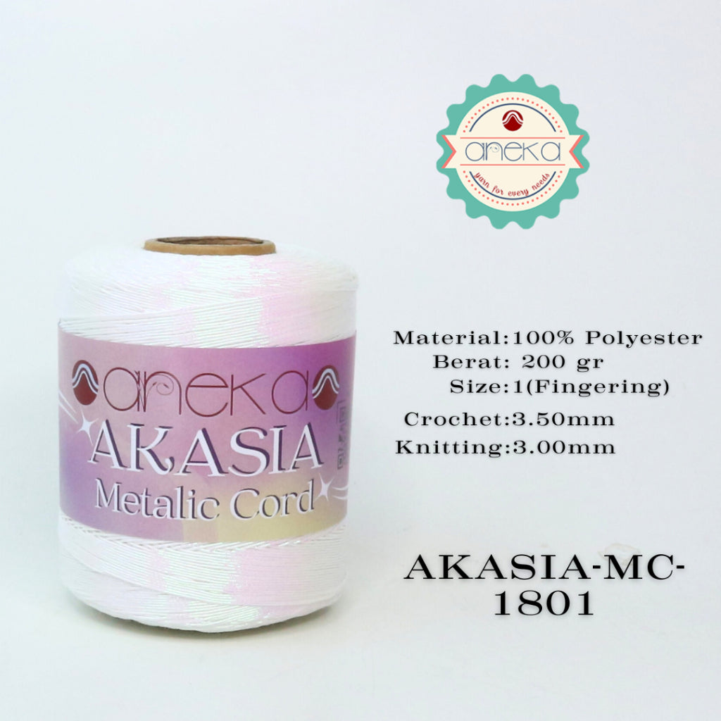 KATALOG - Benang Rajut Akasia Metalic Cord / Metalik / Crochet Knitting Yarn