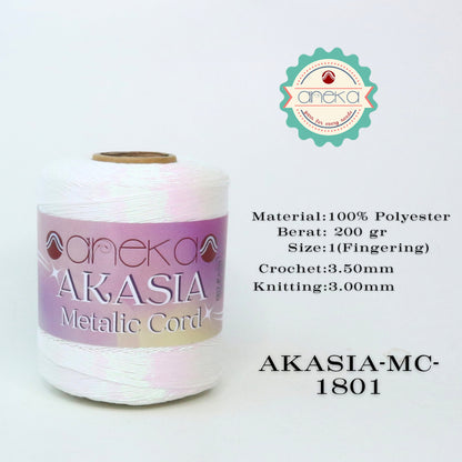 KATALOG - Benang Rajut Akasia Metalic Cord / Metalik / Crochet Knitting Yarn