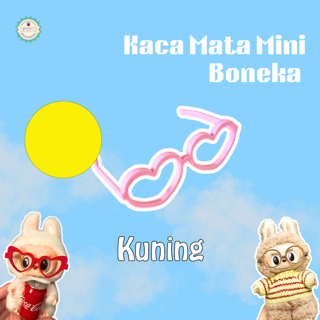 KATALOG - 3D Print Kaca Mata Boneka Unik Lucu / Dolls Glassses / Toy Accessories