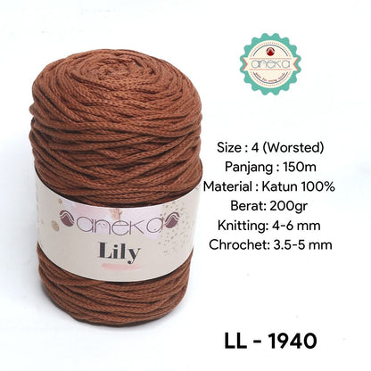 KATALOG - Benang Rajut Lily / Lili / Tambang / Macrame Cotton Rope Yarn