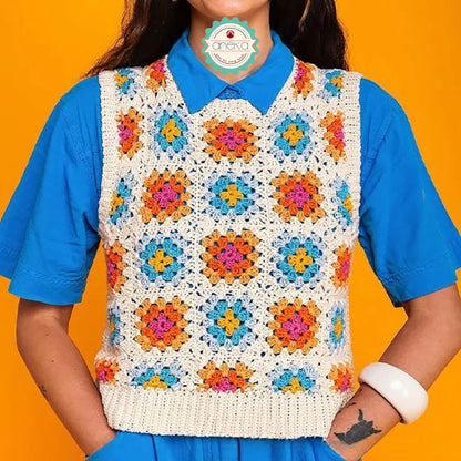 ANEKA - Granny Squares Crochet Deck / Pattern  Design Booklet / Pola Rajutan Kotak