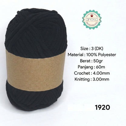 KATALOG - [GRADE B] Benang Rajut Mini Chenille / Crochet Knitting Yarn