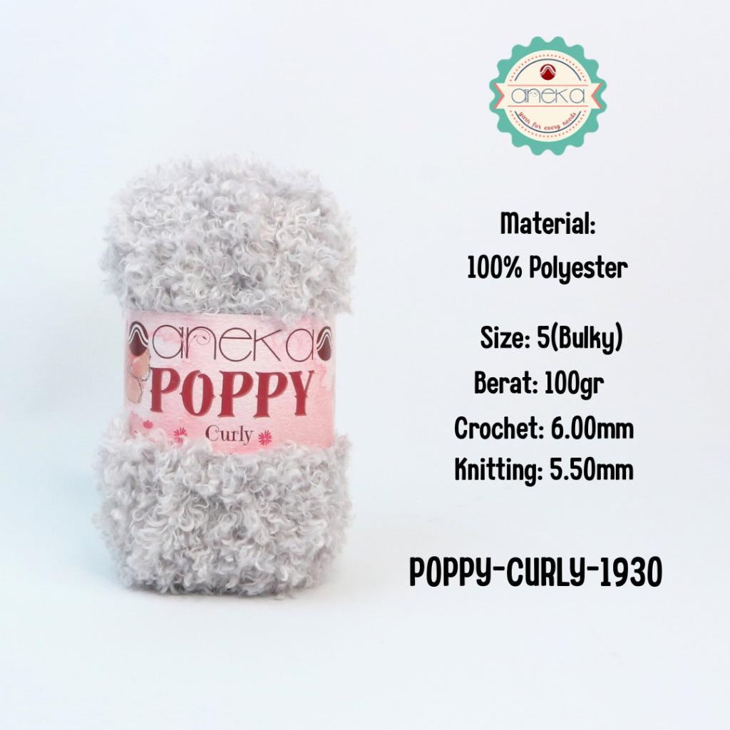 KATALOG - Benang Rajut Knitting Poppy Curly / Crochet Knitting Yarn