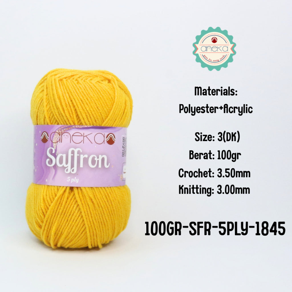KATALOG - Benang Rajut Saffron 5 Ply 100gr / Crochet Knitting Yarn