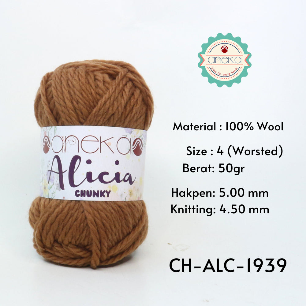 KATALOG - Benang Rajut Alicia Chunky / Wool / Wol Crochet Knitting Yarn