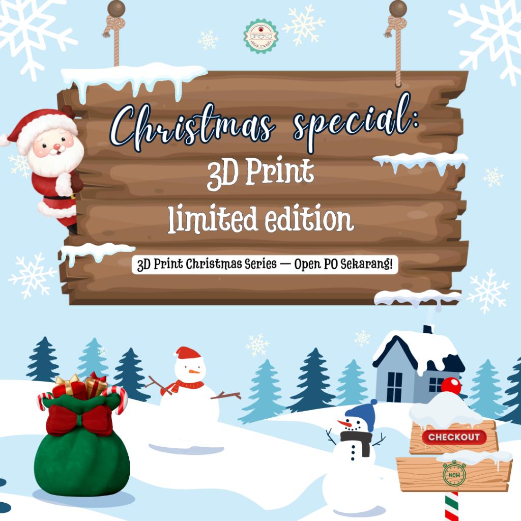 KATALOG- [PRE-ORDER] 3D Print Special Christmas Edition / Aksesoris Peralatan Rajut Knitting Natal DIY