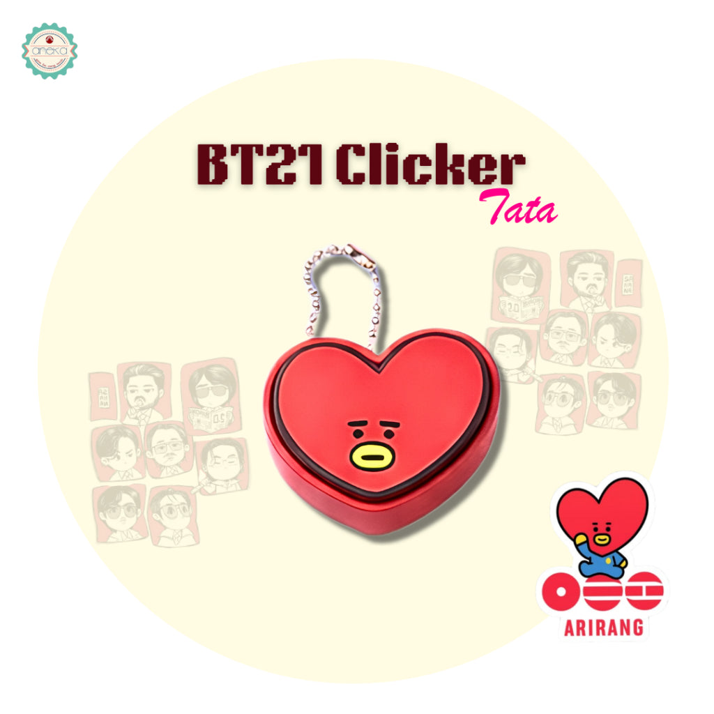 3D PRINT - BTS Fidget Clicker Karakter / Gantungan Kunci Arirang / Special Edition Character BT21 / Keychain / Photo Card Holder /
